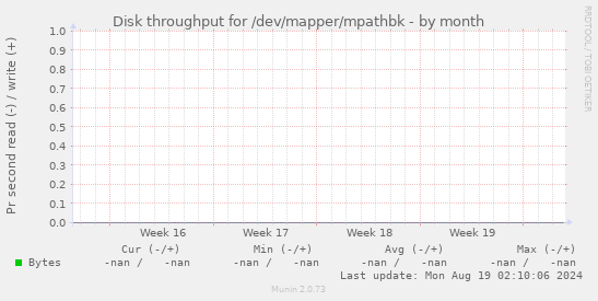 Disk throughput for /dev/mapper/mpathbk