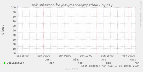 Disk utilization for /dev/mapper/mpathae