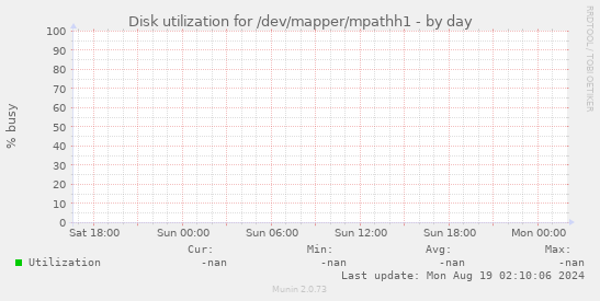 Disk utilization for /dev/mapper/mpathh1