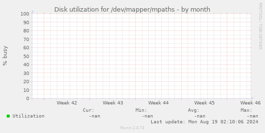 Disk utilization for /dev/mapper/mpaths