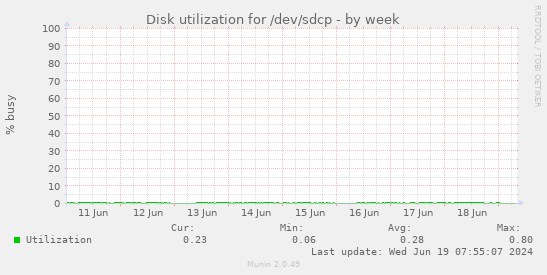 Disk utilization for /dev/sdcp